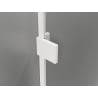 Mexen Lunar semi-circular shower enclosure with left folding door 80 x 70 cm, transparent, white - 833-080L-070P-20-00