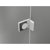 Mexen Lunar semi-circular shower enclosure with left folding door 80 x 70 cm, transparent, white - 833-080L-070P-20-00