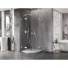 Mexen Lunar semi-circular shower enclosure with hinged doors 80 x 80 cm, transparent, white - 833-080L-080P-20-00