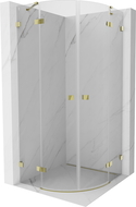 Mexen Lunar semi-circular shower enclosure 80 x 80 cm, transparent, gold - 833-080L-080P-50-00