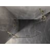 Mexen Lunar semicircular shower enclosure left-handed opening 90 x 80 cm, transparent, gold - 833-090L-080P-50-00