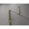 Mexen Lunar semicircular left swinging shower enclosure 100 x 70 cm, transparent, gold - 833-100L-070P-50-00