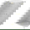 Mexen Lunar semicircular shower enclosure, left-hinged 100 x 80 cm, transparent, gold - 833-100L-080P-50-00