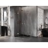 Mexen Lunar semicircular hinged shower cabin 70 x 70 cm, transparent, rose gold - 833-070L-070P-60-00