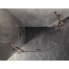 Mexen Lunar semi-circular left hinged shower enclosure 90 x 80 cm, transparent, pink gold - 833-090L-080P-60-00