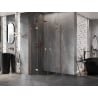 Mexen Lunar semicircular shower enclosure 90 x 90 cm, transparent, rose gold - 833-090L-090P-60-00