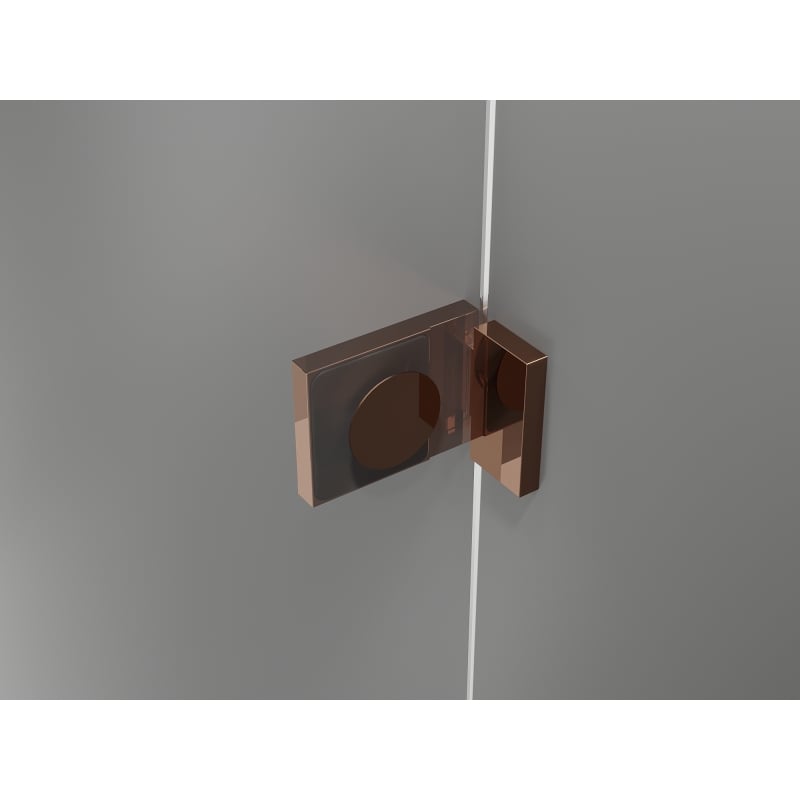 Mexen Lunar semi-circular left hinged shower cabin 100 x 70 cm, transparent, rose gold - 833-100L-070P-60-00