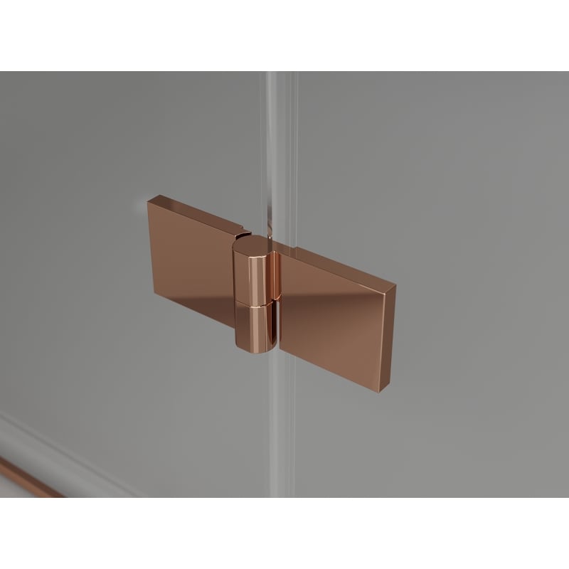 Mexen Lunar semi-circular left hinged shower cabin 100 x 70 cm, transparent, rose gold - 833-100L-070P-60-00
