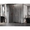 Mexen Lunar semicircular left-hinged shower cabin 100 x 70 cm, transparent, rose gold - 833-100L-070P-60-00