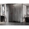 Mexen Lunar semi-circular left hinged shower enclosure 100 x 90 cm, transparent, rose gold - 833-100L-090P-60-00