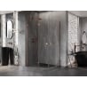 Mexen Lunar semi-circular left hinged shower enclosure 100 x 90 cm, transparent, rose gold - 833-100L-090P-60-00