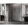 Mexen Lunar semi-circular shower cabin hinged 100 x 100 cm, transparent, rose gold - 833-100L-100P-60-00