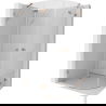 Mexen Lunar semi-circular pivot shower enclosure left 90 x 70 cm, transparent, brushed copper - 833-090L-070P-65-00