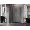 Mexen Lunar semi-circular pivot shower enclosure left 90 x 70 cm, transparent, brushed copper - 833-090L-070P-65-00