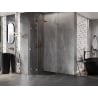 Mexen Lunar semi-circular shower cabin, swing 90 x 90 cm, transparent, brushed copper - 833-090L-090P-65-00