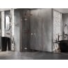 Mexen Lunar semi-circular shower cabin, swing 90 x 90 cm, transparent, brushed copper - 833-090L-090P-65-00