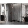 Mexen Lunar semi-circular shower cabin left hinged 100 x 90 cm, transparent, brushed copper - 833-100L-090P-65-00