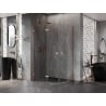 Mexen Lunar semi-circular shower cabin left hinged 100 x 90 cm, transparent, brushed copper - 833-100L-090P-65-00