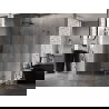 Mexen Lunar semicircular shower cabin, left swing 80 x 70 cm, transparent, brushed gun gray - 833-080L-070P-66-00