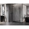 Mexen Lunar semi-circular shower cabin swing left 100 x 70 cm, transparent, brushed gun gray - 833-100L-070P-66-00