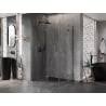 Mexen Lunar semi-circular shower cabin swing left 100 x 70 cm, transparent, brushed gun gray - 833-100L-070P-66-00
