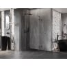 Mexen Lunar semi-circular swing shower cabin 100 x 100 cm, transparent, brushed gun gray - 833-100L-100P-66-00