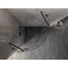 Mexen Lunar semicircular shower enclosure, hinged 80 x 80 cm, transparent, black - 833-080L-080P-70-00