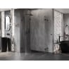 Mexen Lunar semi-circular hinged shower cabin left 90 x 70 cm, transparent, black - 833-090L-070P-70-00