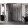 Mexen Lunar semi-circular pivot shower enclosure 70 x 70 cm, transparent, gun metal - 833-070L-070P-95-00