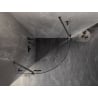 Mexen Lunar semi-circular pivot shower enclosure 70 x 70 cm, transparent, gun metal - 833-070L-070P-95-00