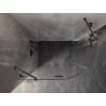 Mexen Lunar semi-circular shower cabin swing left 100 x 70 cm, transparent, brushed gun gray - 833-100L-070P-66-00