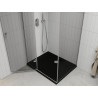 Mexen Roma swing shower cabin 120 x 90 cm, transparent, chrome + Flat black tray - 854-120-090-01-00-4070