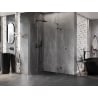 Mexen Lunar Semi-circular Hinged Shower Enclosure 100 x 100 cm, Transparent, Gun Metal - 833-100L-100P-95-00