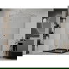 Mexen Roma hinged shower cubicle 120 x 90 cm, Transparent, Chrome + shower tray Flat, Black - 854-120-090-01-00-4070