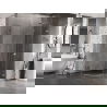 Mexen Lunar semicircular shower cabin hinged right 90 x 80 cm, transparent, chrome - 833-090P-080L-01-00