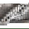 Mexen Lunar semicircular shower cabin hinged right 90 x 80 cm, transparent, chrome - 833-090P-080L-01-00