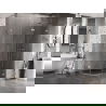 Mexen Lunar semicircular shower cabin hinged right 90 x 80 cm, transparent, chrome - 833-090P-080L-01-00