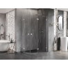 Mexen Lunar semi-circular right-hinged shower cabin 100 x 80 cm, transparent, chrome - 833-100P-080L-01-00