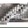 Mexen Lunar semi-circular shower cabin hinged right 100 x 90 cm, transparent, chrome - 833-100P-090L-01-00