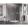 Mexen Lunar semi-circular right swing shower cabin 80 x 70 cm, transparent, white - 833-080P-070L-20-00