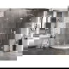 Mexen Lunar semicircular hinged shower cabin right 100 x 80 cm, transparent, white - 833-100P-080L-20-00