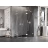 Mexen Lunar semicircular shower enclosure right hinged 100 x 90 cm, transparent, white - 833-100P-090L-20-00