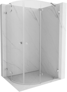 Mexen Lunar semi-circular right-hinged shower cabin 100 x 80 cm, transparent, chrome - 833-100P-080L-01-00