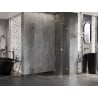 Mexen Lunar semi-circular shower cabin right-hinged 90 x 80 cm, transparent, gold - 833-090P-080L-50-00
