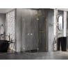 Mexen Lunar shower enclosure semi-circular hinged right 100 x 70 cm, transparent, gold - 833-100P-070L-50-00
