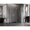 Mexen Lunar shower enclosure semi-circular hinged right 100 x 70 cm, transparent, gold - 833-100P-070L-50-00