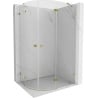 Mexen Lunar semi-circular right hinged shower cabin 100 x 90 cm, transparent, gold - 833-100P-090L-50-00