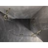 Mexen Lunar semi-circular right hinged shower cabin 100 x 90 cm, transparent, gold - 833-100P-090L-50-00