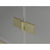 Mexen Lunar semi-circular right-hinged shower enclosure 90 x 70 cm, transparent, brushed gold - 833-090P-070L-55-00