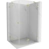 Mexen Lunar semi-circular right shower cabin 100 x 80 cm, transparent, brushed gold - 833-100P-080L-55-00
